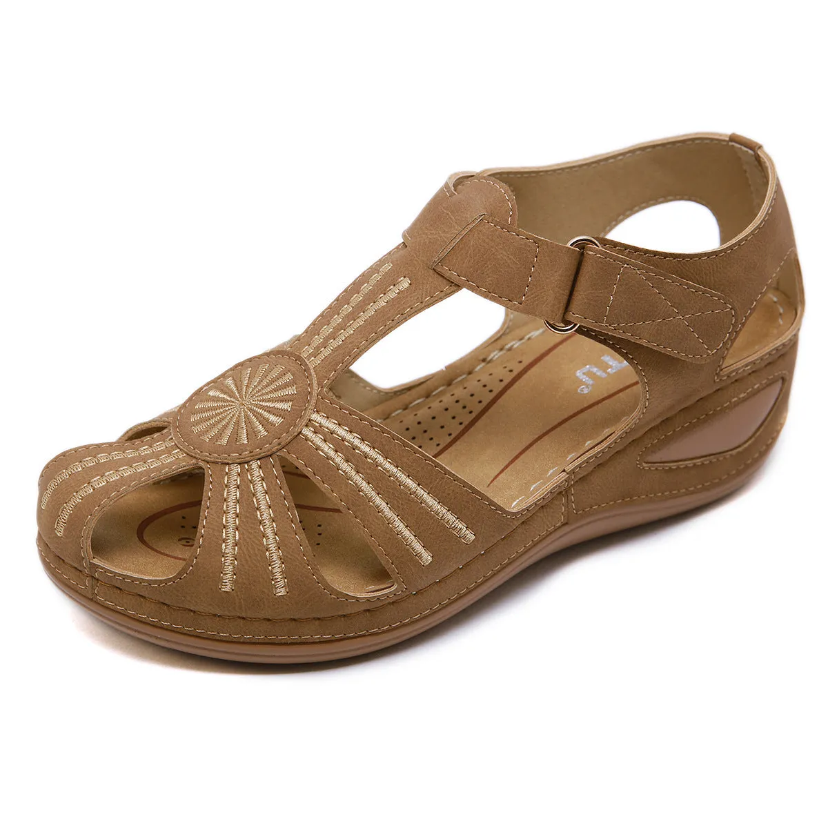 SIKETU | Retro Hollow-out Wedges With Closed Toe