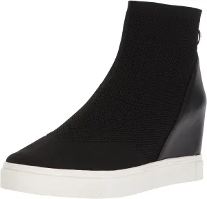 Steve Madden Womens Lizzy Ankle High Sneaker High Top Wedge Boots CHESTNUT