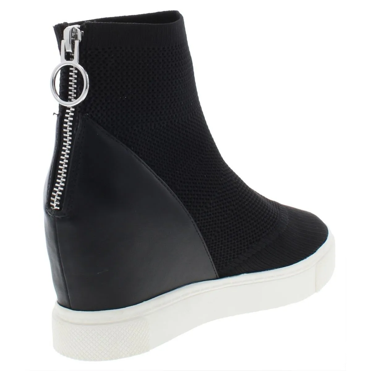 Steve Madden Womens Lizzy Ankle High Sneaker High Top Wedge Boots CHESTNUT