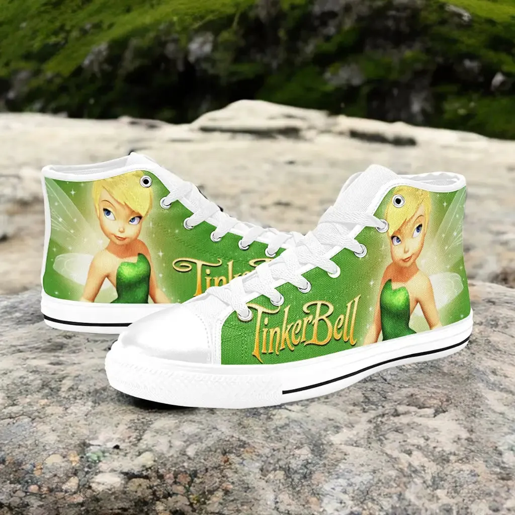 Tinkerbell Tinker Bell Fairies Shoes High Top Sneakers for Kids and Adults