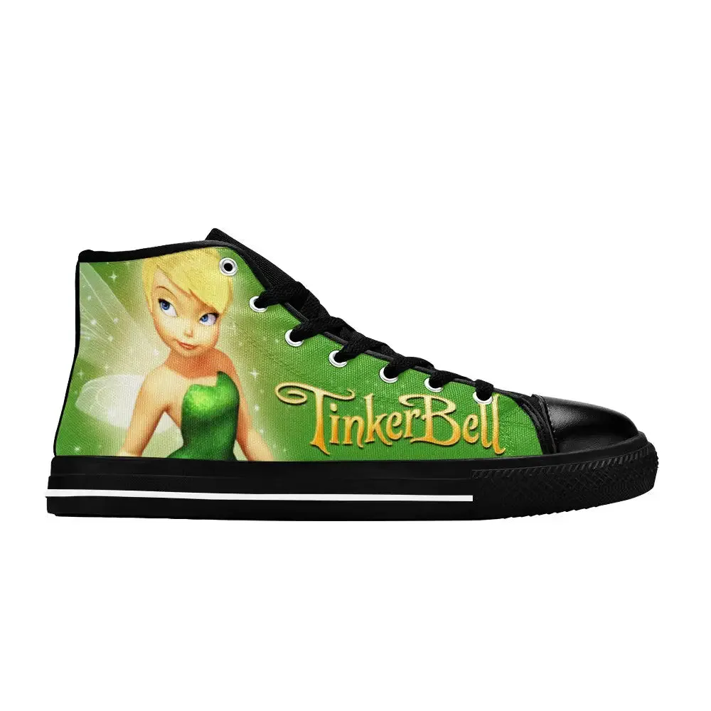 Tinkerbell Tinker Bell Fairies Shoes High Top Sneakers for Kids and Adults