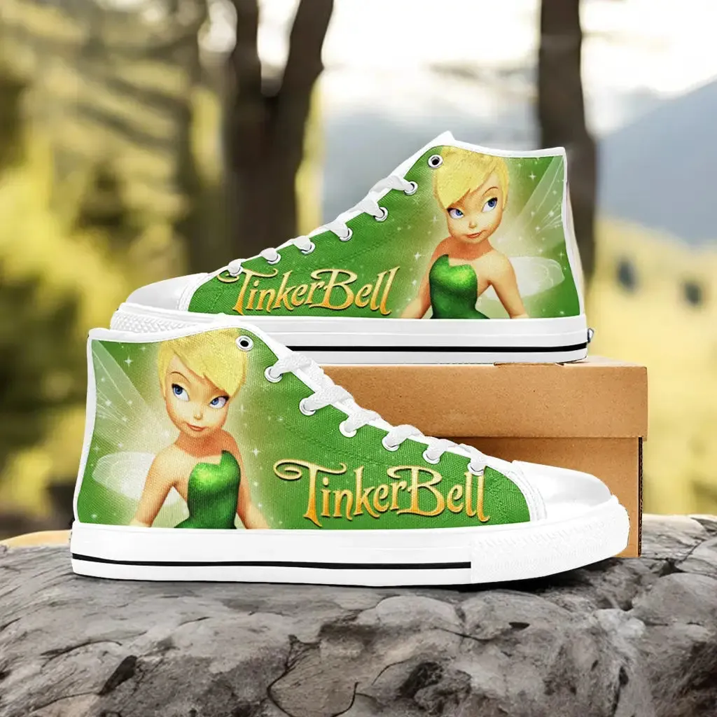 Tinkerbell Tinker Bell Fairies Shoes High Top Sneakers for Kids and Adults