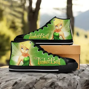 Tinkerbell Tinker Bell Fairies Shoes High Top Sneakers for Kids and Adults
