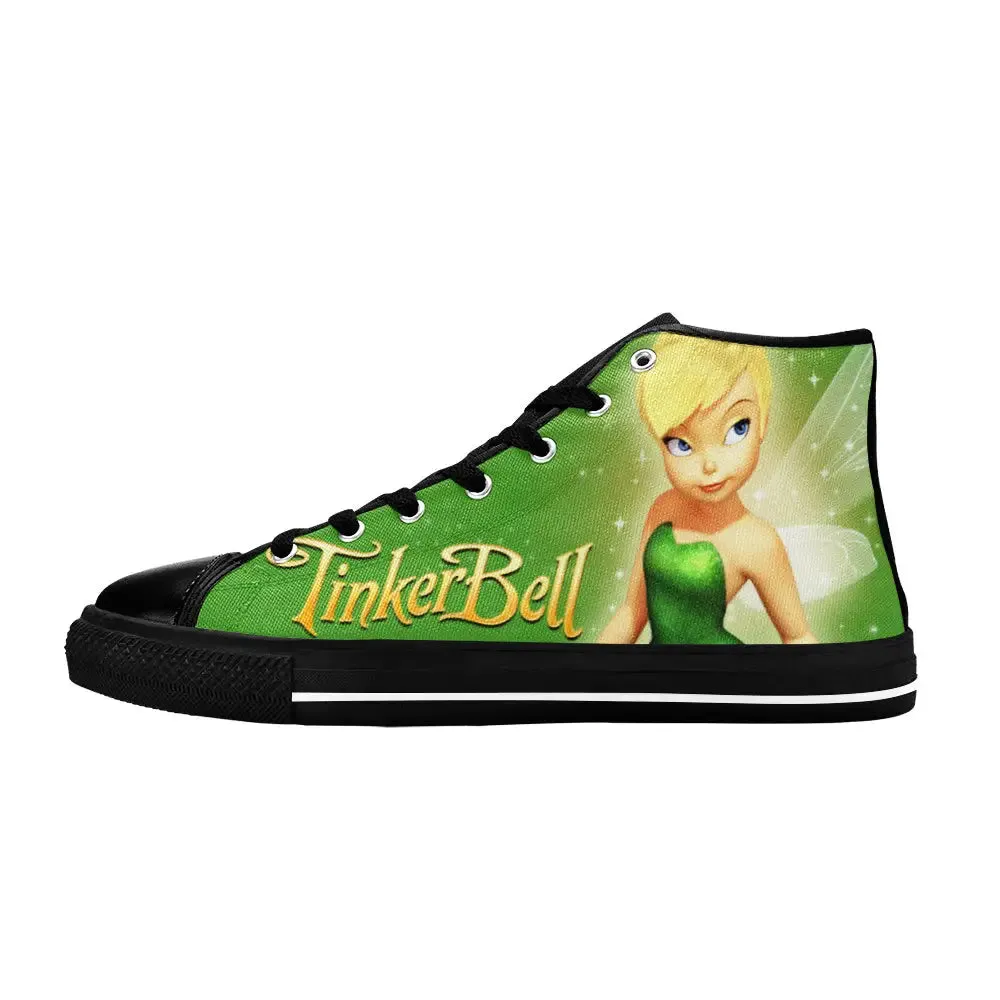 Tinkerbell Tinker Bell Fairies Shoes High Top Sneakers for Kids and Adults
