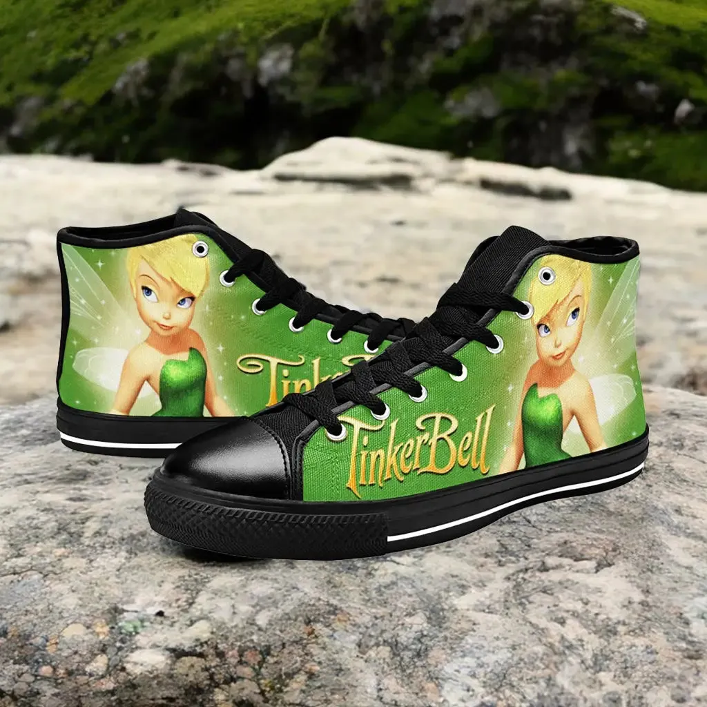Tinkerbell Tinker Bell Fairies Shoes High Top Sneakers for Kids and Adults