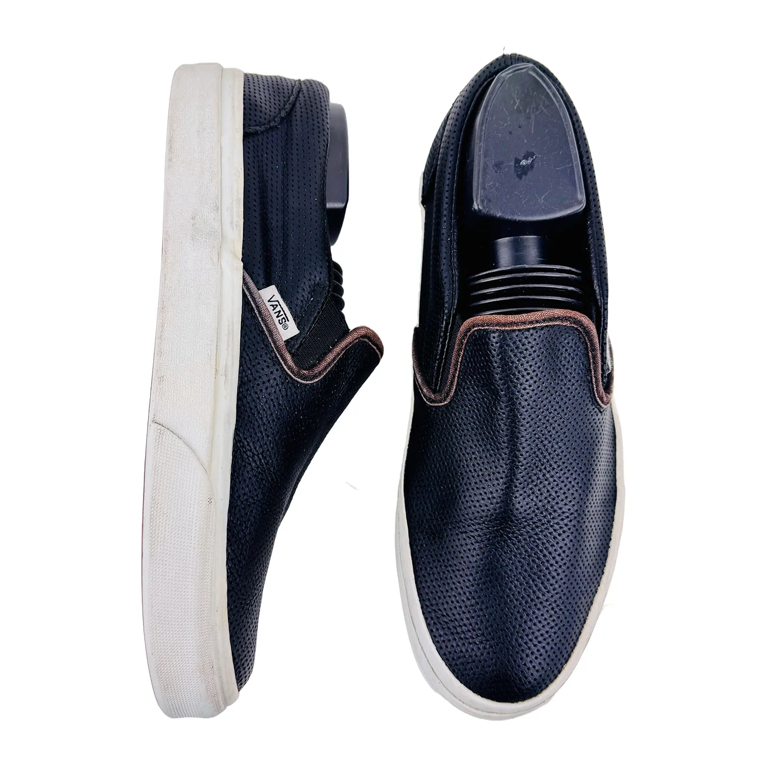 Vans Off The Wall Old Skool Slip On Black Shoes (Size 39) - 721356