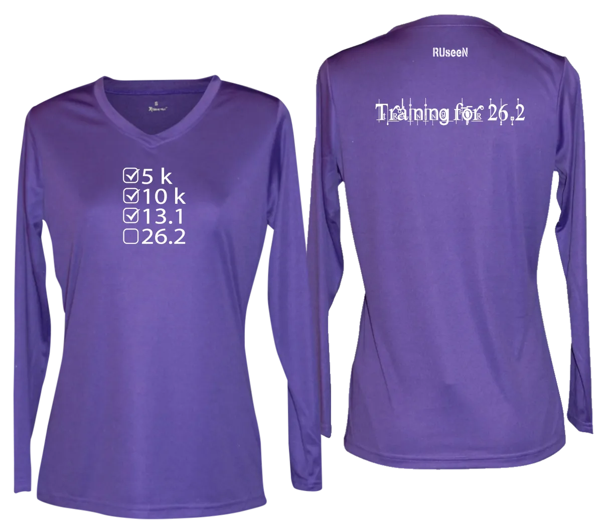 Women's Reflective Long Sleeve Shirt - Training for 26.2